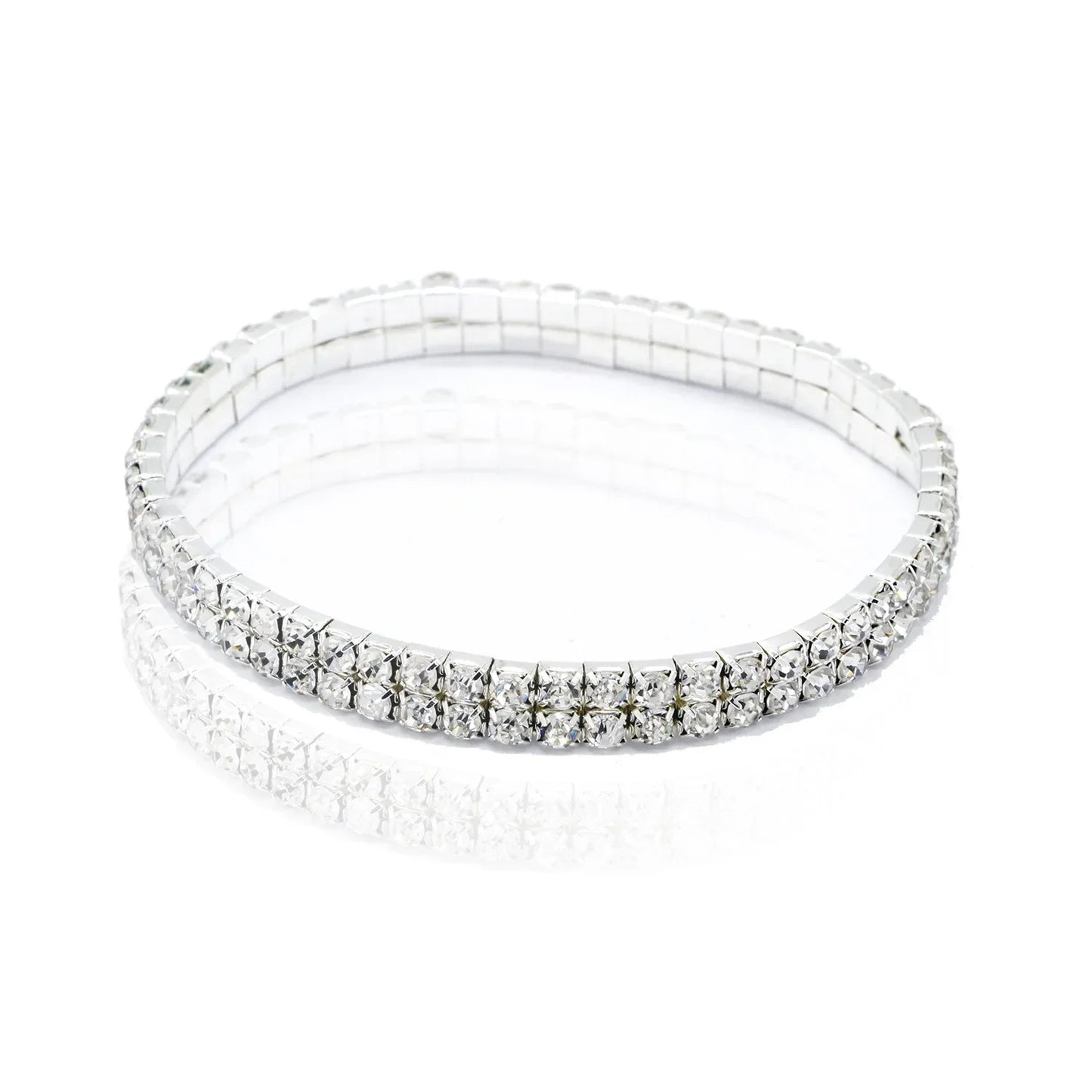 Fashion Rhinestone Tennis Anklet For Women Multi Layer Crystal Elastic Chain Beach Jewelry Summer Anklet Bracelet