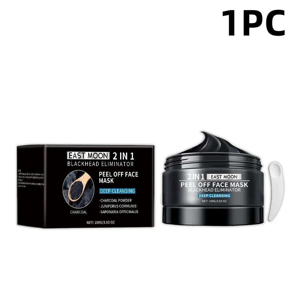 East Moon Bamboo Charcoal Mud Mask For All Skin Types Gentle Exfoliating Blackhead Care Hydrating Revitalizing Facial