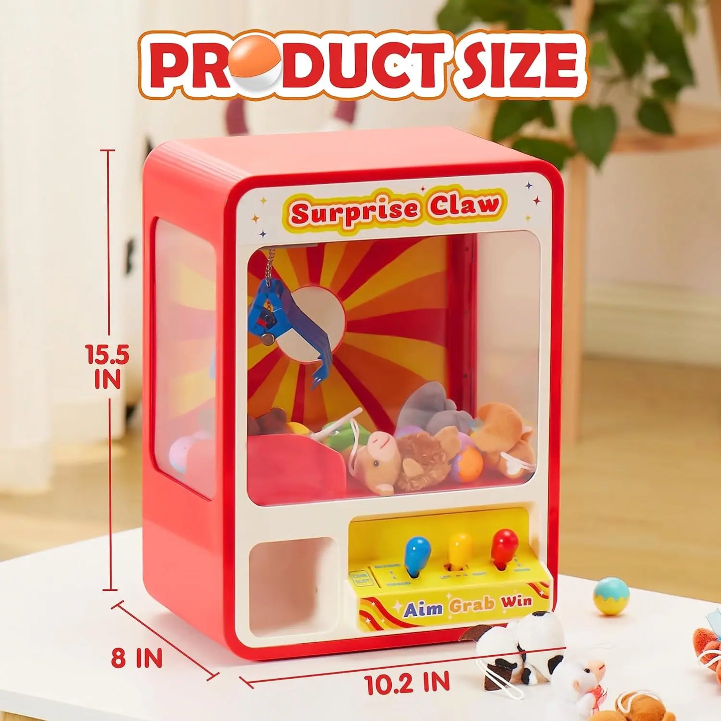 JOYFY Claw Machine Arcade Toy Kid Dispenser Toys Mini Vending Machine for Kids Perfect Christmas Birthday Big Gifts