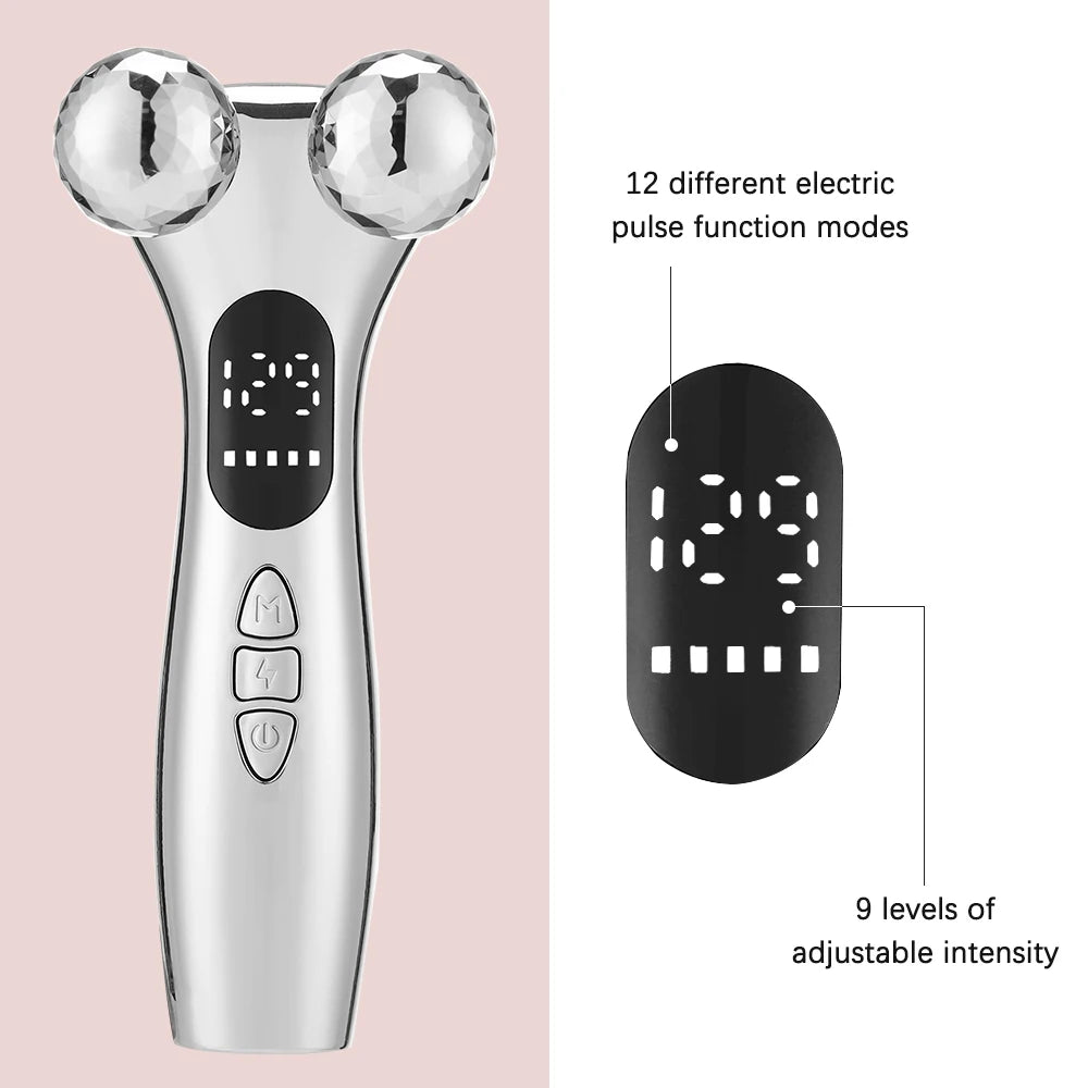 Electric Facial Slimming Roller EMS Microcurrent Beauty Instrument For Face Lift And Skin Tightening CE Certified