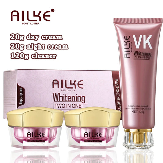 AILKE Lightening Face Cream With Sodium Hyaluronate Whitening Anti Aging Moisturizing Hydrating Firming Bright Clear Skin