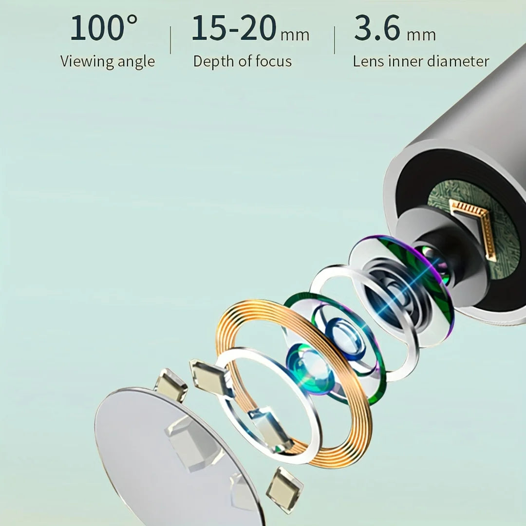 Ear Wax Removal Camera Endoscope Set 1080P HD with LED Light App Viewing USB Rechargeable 6 Spoon Heads