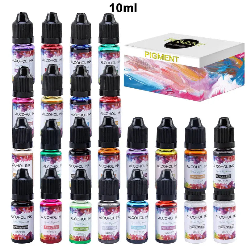 Epoxy Resin Pigment Kit Liquid Colorant Dye Powder for Art Crafts Jewelry Making and DIY Projects