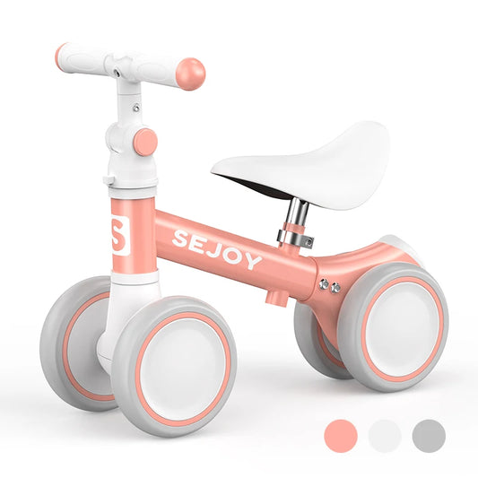 Sejoy Baby Balance Bike 4 Wheels For 10 To 36 Months Unisex Toddler First Bike Gift