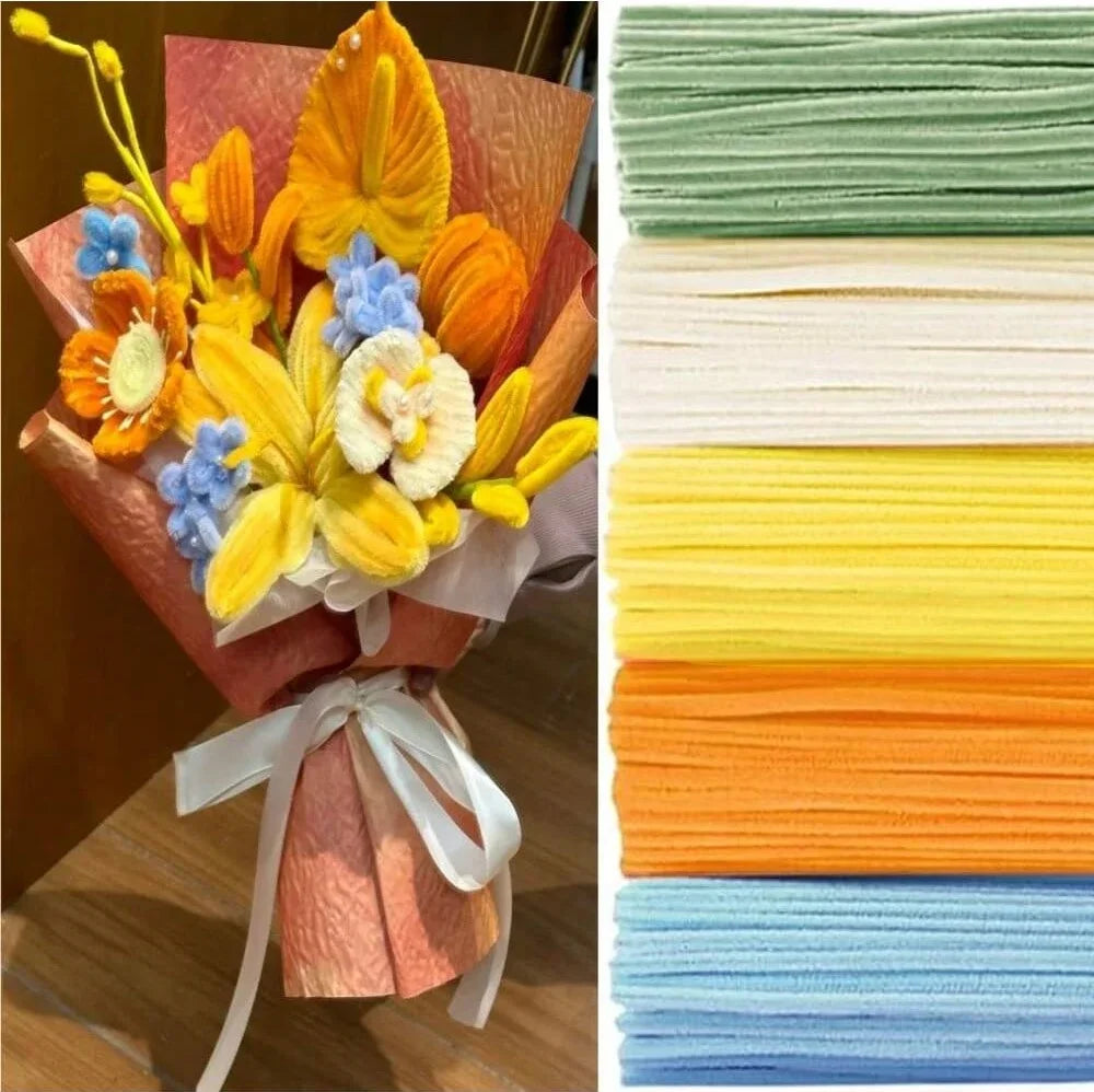 12 Inch Pipe Cleaners Chenille Stems 500 and 600 Piece Sets Bulk Craft Supplies for DIY Art Projects