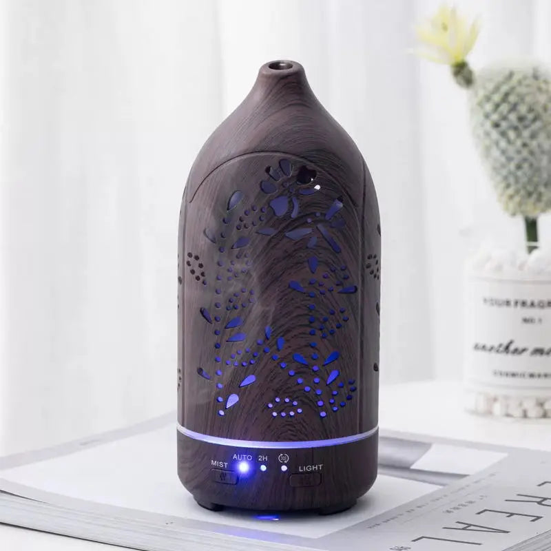 Ultrasonic Essential Oil Diffuser with LED lights 100ml Water Tank Adjustable Cool Mist Modes for Aromatherapy and Humidifying