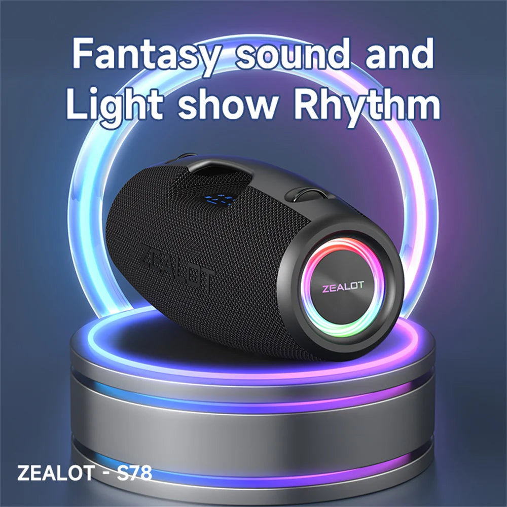 Zealot-S78 120W Bluetooth Speaker with Deep Bass Hi Fi DSP Boost Outdoor Portable Sound