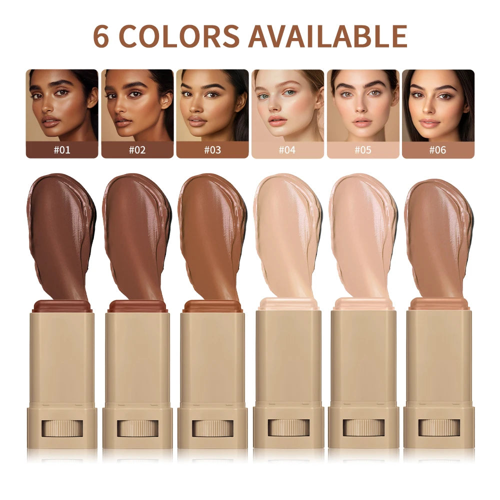 Lakerain Serum Boosted Skin Tint Foundation Stick Two Piece Set High Coverage Long Lasting Travel Concealer Makeup