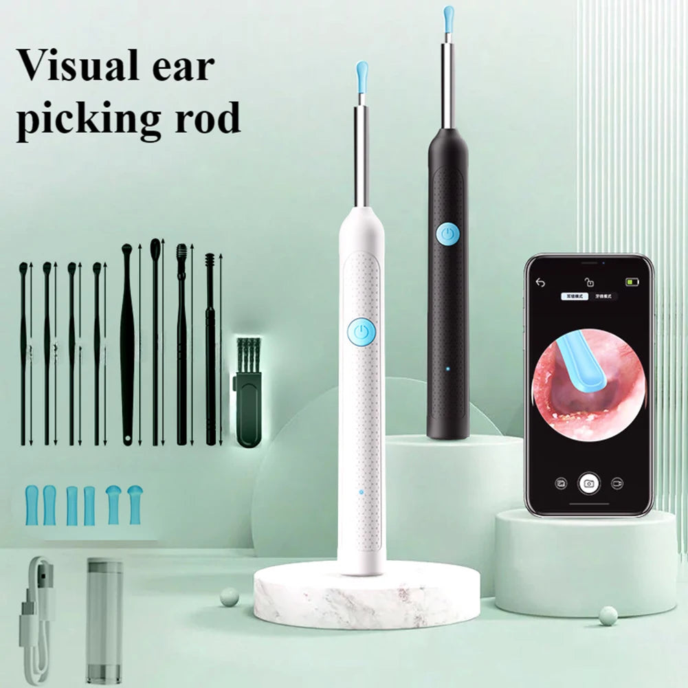 Smart Visual Wax Removal Tool with Camera Otoscope Ear Cleaner Rechargeable Endoscope Earpick Health Care Set