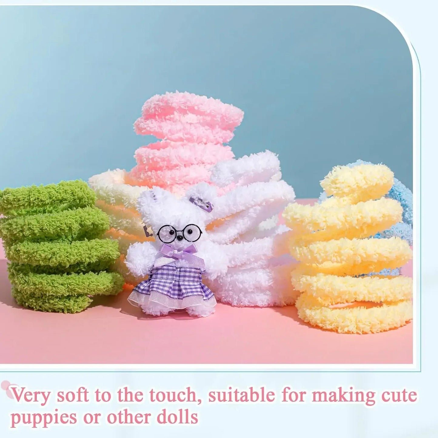 12 Pack 39 Inch Jumbo Colorful Pipe Cleaners Chenille Stems Coral Fleece Fur Bulk Craft Supplies Gifts