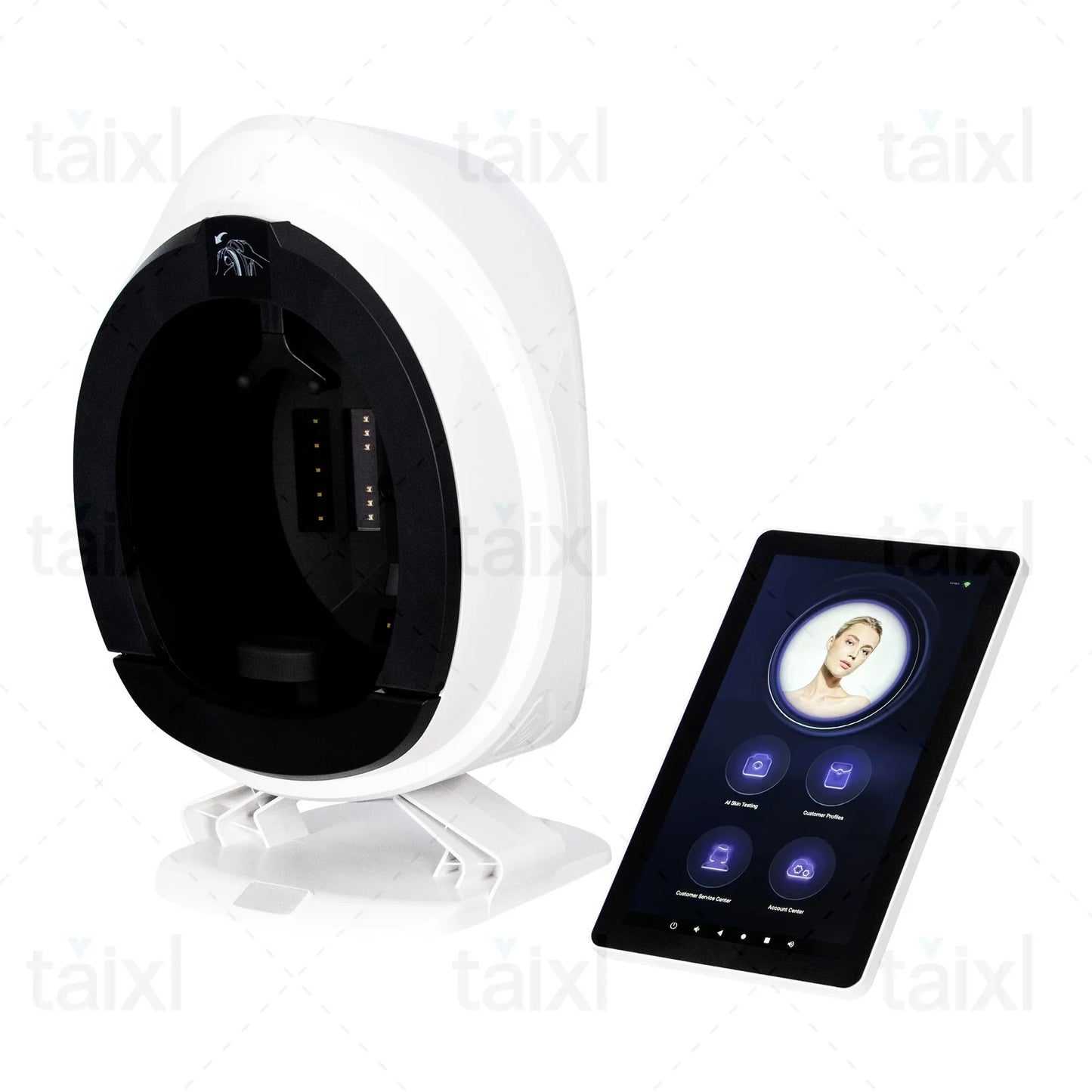 New 3D Facial Skin Analyzer Machine Skin Analyzer Facial Machine 8 Light Spectrum Skin Analysis Scanner