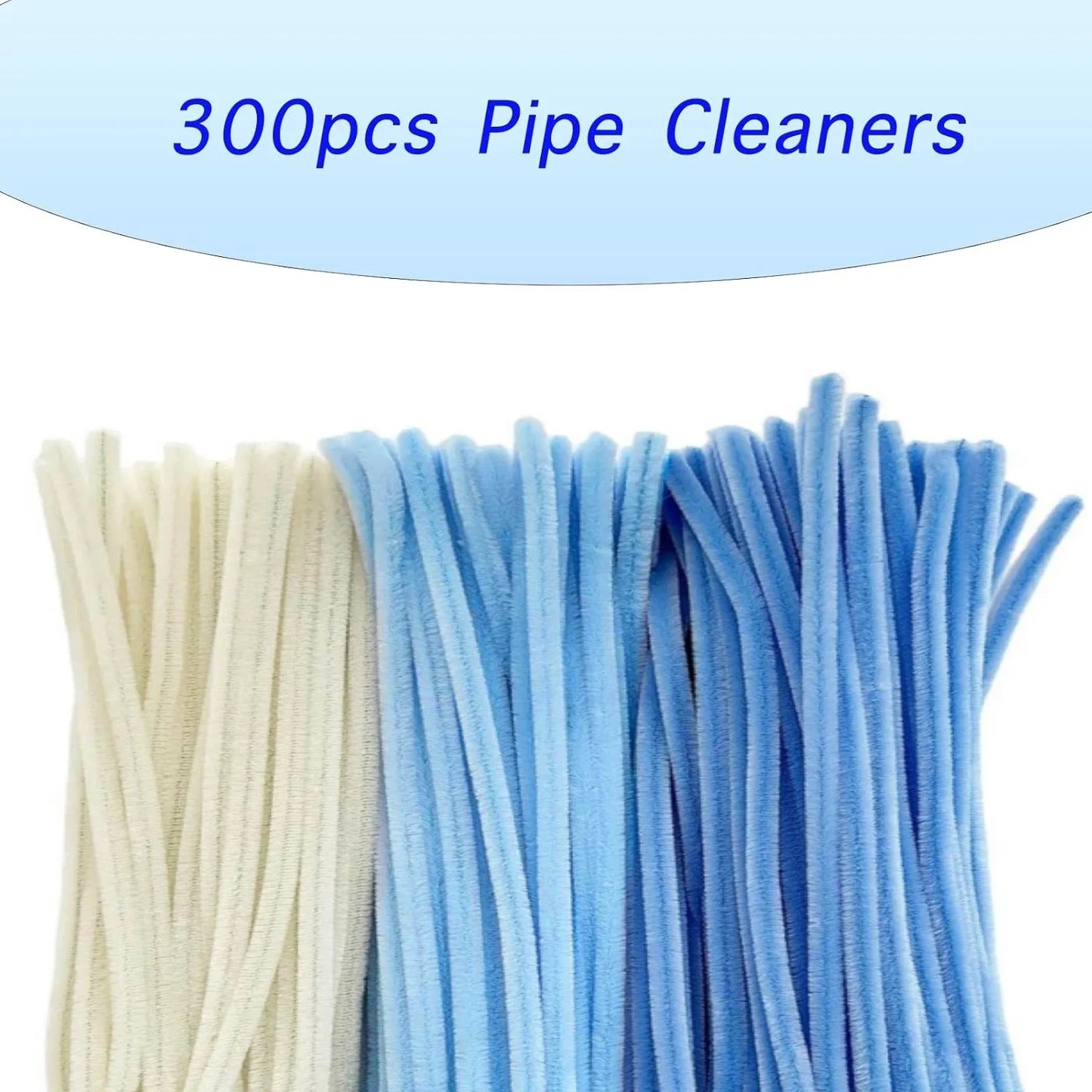 Blue And White Pipe Cleaner Flower Set DIY Craft Kit With 150 Or 161 Pieces For Mothers Day Graduation Valentines Day