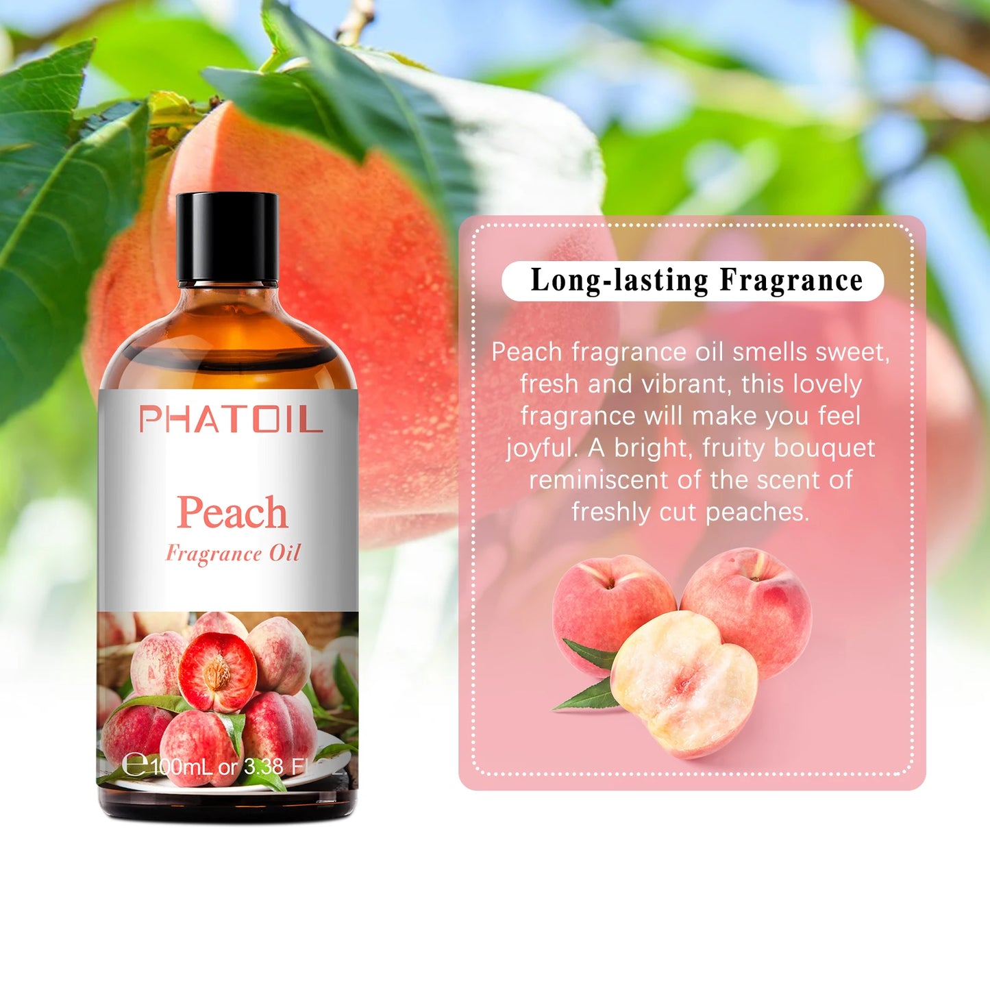 PHATOIL 100ML Fruit Fragrance Oil for Aroma Diffuser Candles Soap Making Coconut Vanilla Green Apple Cranberry Cucumber Melon