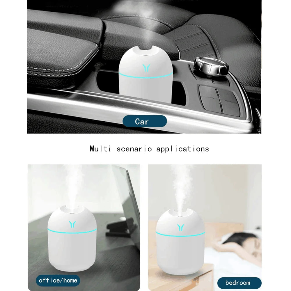 ATMDOG 250ML Car Humidifier Aromatherapy Diffuser USB Powered Quiet Operation Auto Shut Off For Car Use