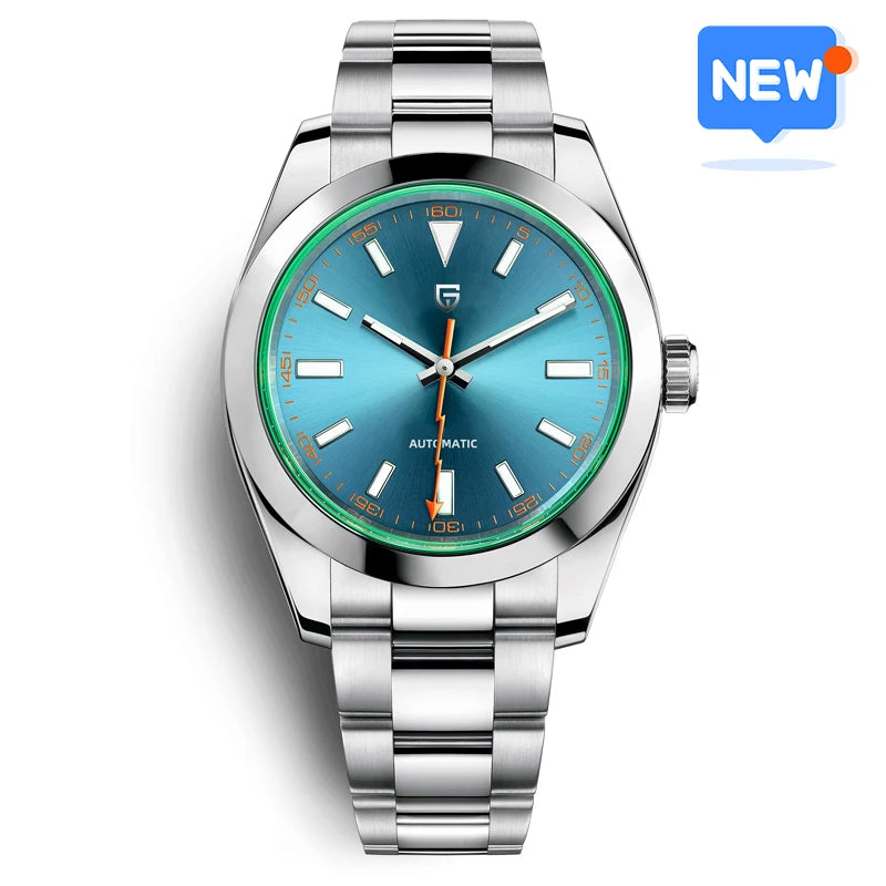 PAGANI DESIGN Men's Watches Luxury Automatic Watch for Men Green Glass Mechanical Watches AR Sapphire crystal Wristwatch Men