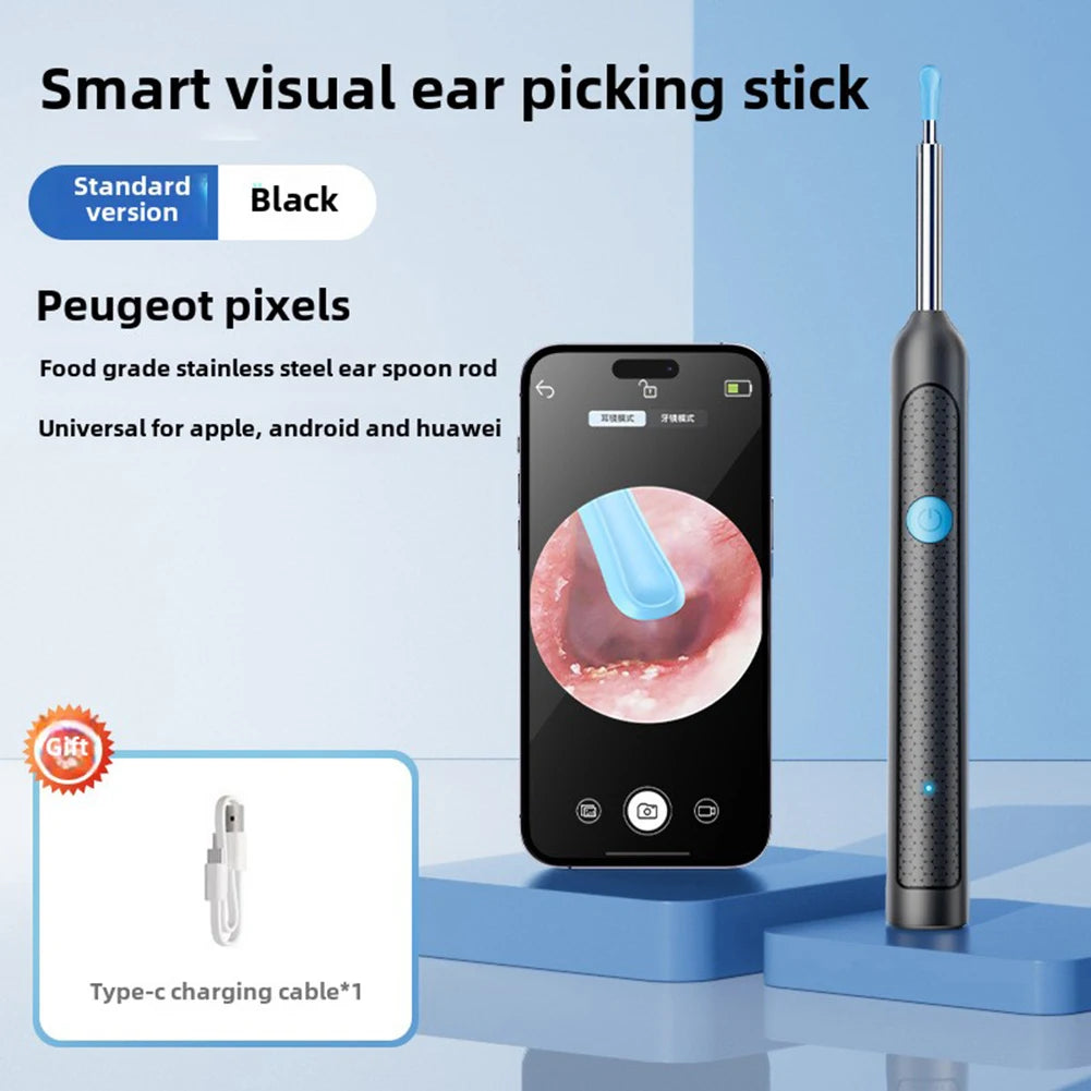 Smart Visual Wax Removal Tool with Camera Otoscope Ear Cleaner Rechargeable Endoscope Earpick Health Care Set