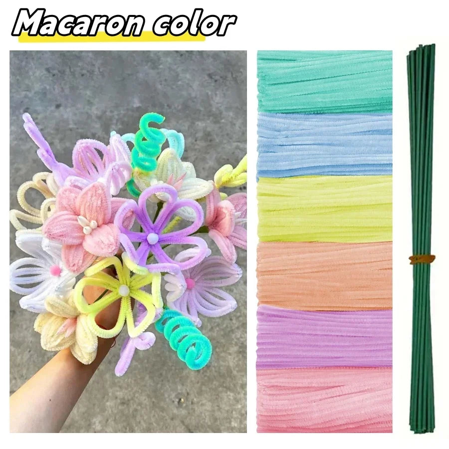 12 Inch Pipe Cleaners Chenille Stems 500 and 600 Piece Sets Bulk Craft Supplies for DIY Art Projects