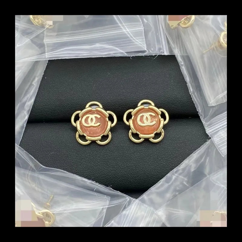 New Love Double Letter Stud Earrings, Fringed Stars Fashion Light Luxury Versatile Same Style