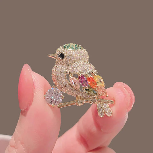 Lovely Birds Butterfly Cat Brooch For Women Pearl Rhinestone Trendy Animal Jewelry Coat Dress Lapel Pins Wedding Party Gifts