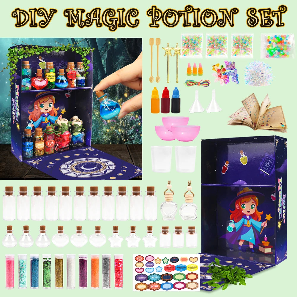 DIY Fairy Potions Kit 22 Piece Set Color Changing Freezing Potions For Halloween Gifts Witches Art Craft Kit
