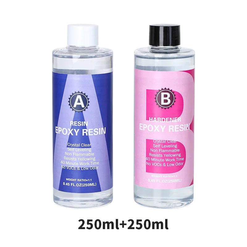 1:1 Crystal Clear Epoxy Resin Kit High Gloss Bubbles Free For Coating And Casting Art Resin Supplies DIY Jewelry Making