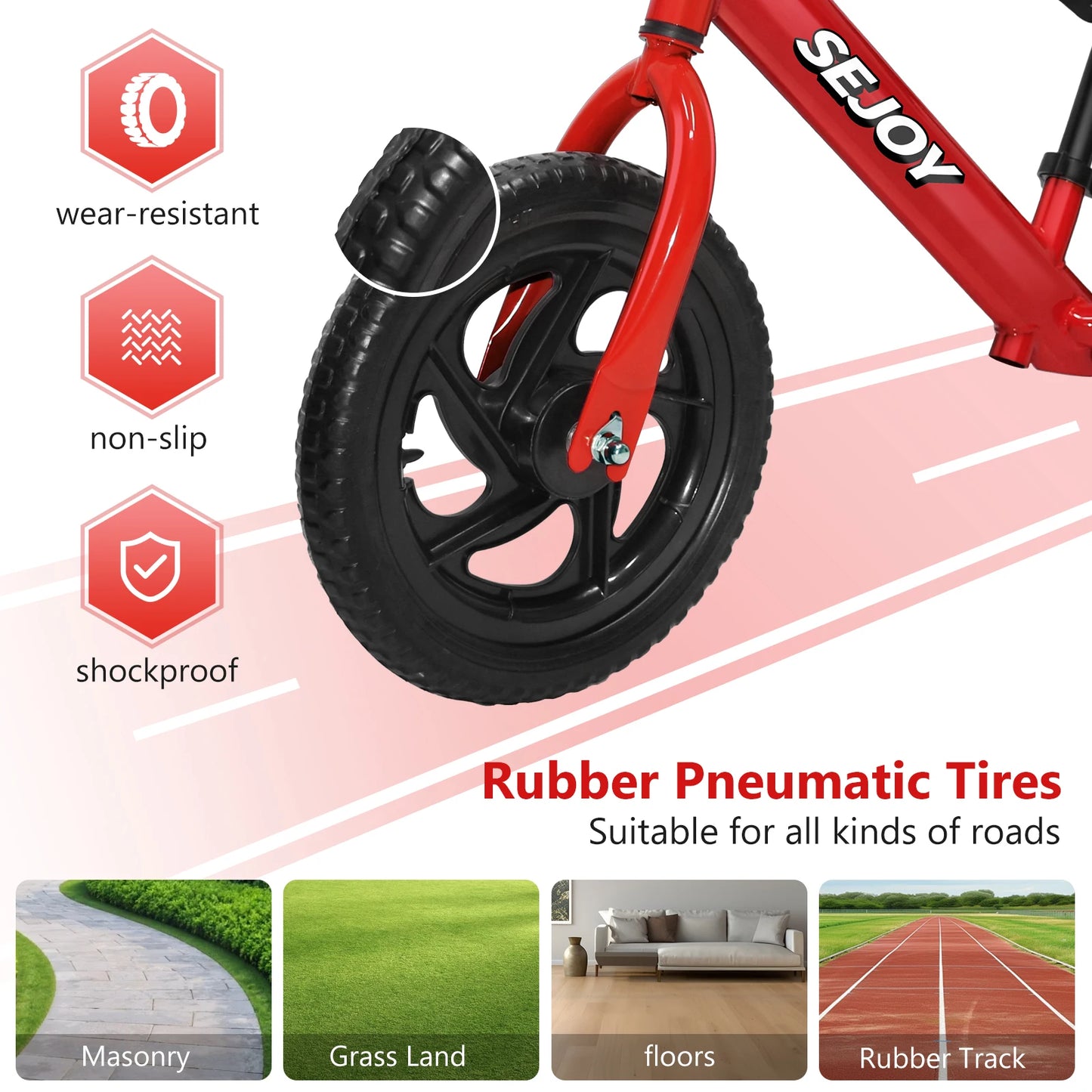 Balance Bike for 3 to 6 Year Old Kids Lightweight No Pedal Toddler Bike with Adjustable Handlebar and Seat