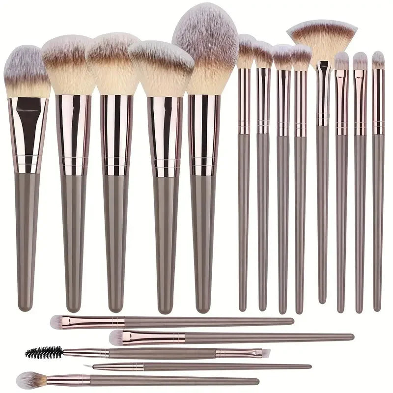 3 To 20 Pcs Premium Makeup Brushes Set Soft Fluffy Synthetic Bristles For Foundation Eyeshadow Blush Kabuki Tools
