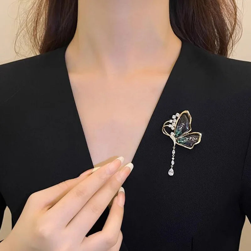 Lovely Birds Butterfly Cat Brooch For Women Pearl Rhinestone Trendy Animal Jewelry Coat Dress Lapel Pins Wedding Party Gifts