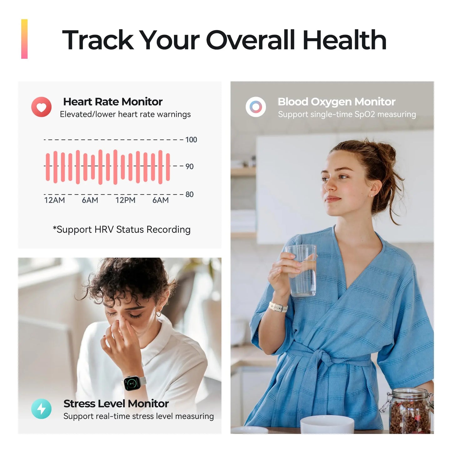 Little meatball, Smart Watch, Fitness Tracker, SpO2 Sleep Monitor, 1.83-inch Wireless Talk 13-Day Battery, (Black)