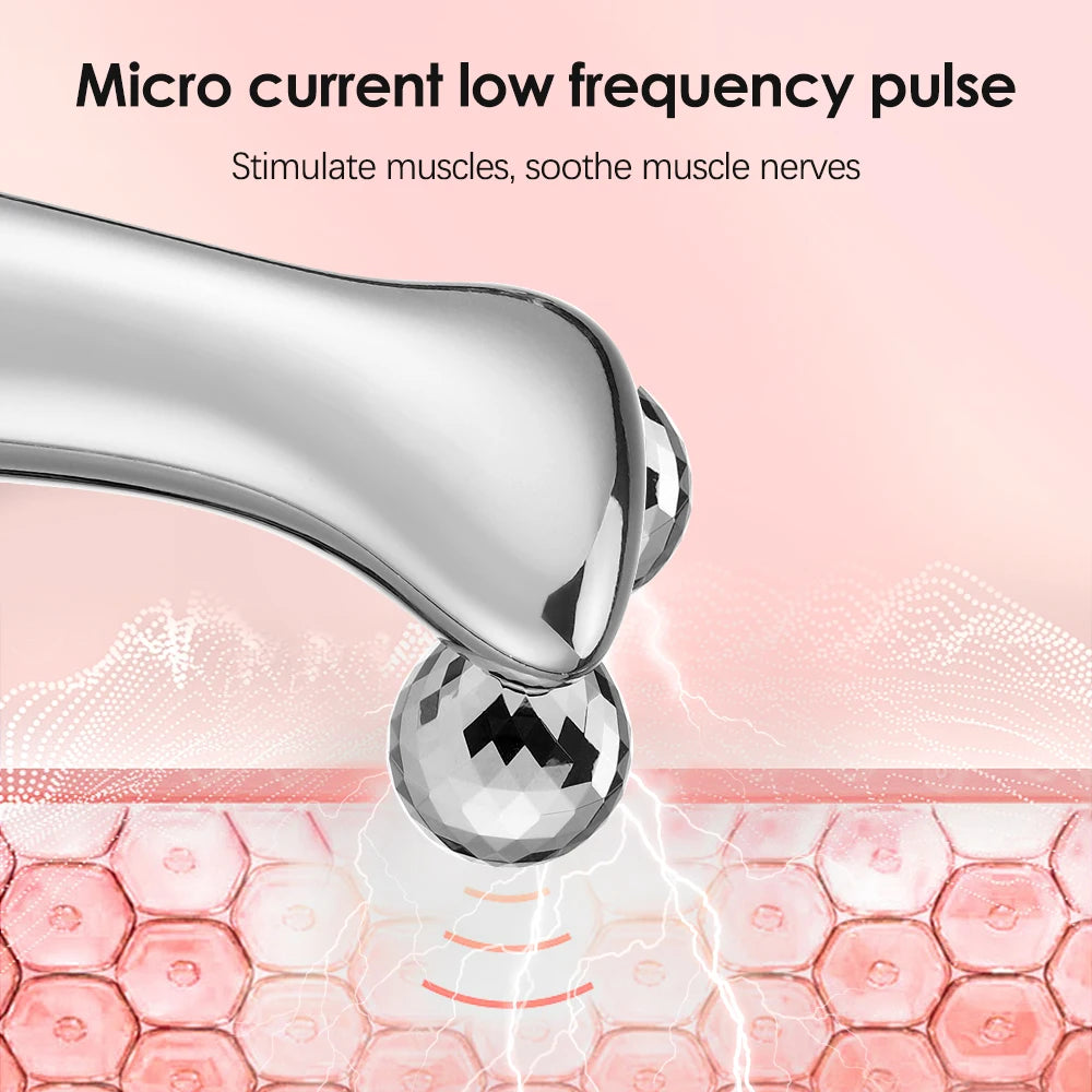 Electric Facial Slimming Roller EMS Microcurrent Beauty Instrument For Face Lift And Skin Tightening CE Certified