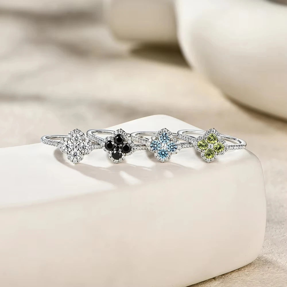 Moissanite Ring D Color VVS1 925 Sterling Silver For Women Jewelry Birthday Gift Shipping From USA