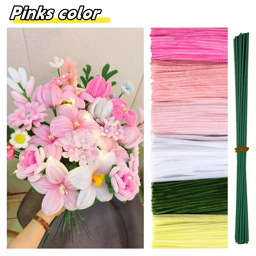 12 Inch Pipe Cleaners Chenille Stems 500 and 600 Piece Sets Bulk Craft Supplies for DIY Art Projects