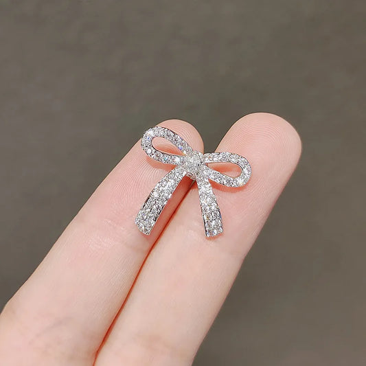 South Korea Cute Bow Brooch Female Ornament Fixed Clothes Collar Pin Anti-Unwanted-Exposure Buckle Business Suit Corsage