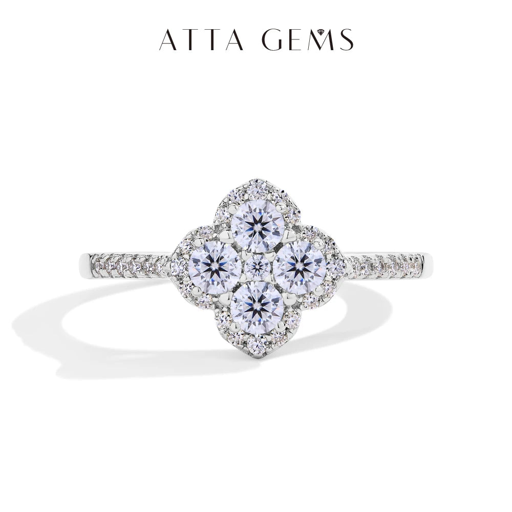 Moissanite Ring D Color VVS1 925 Sterling Silver For Women Jewelry Birthday Gift Shipping From USA