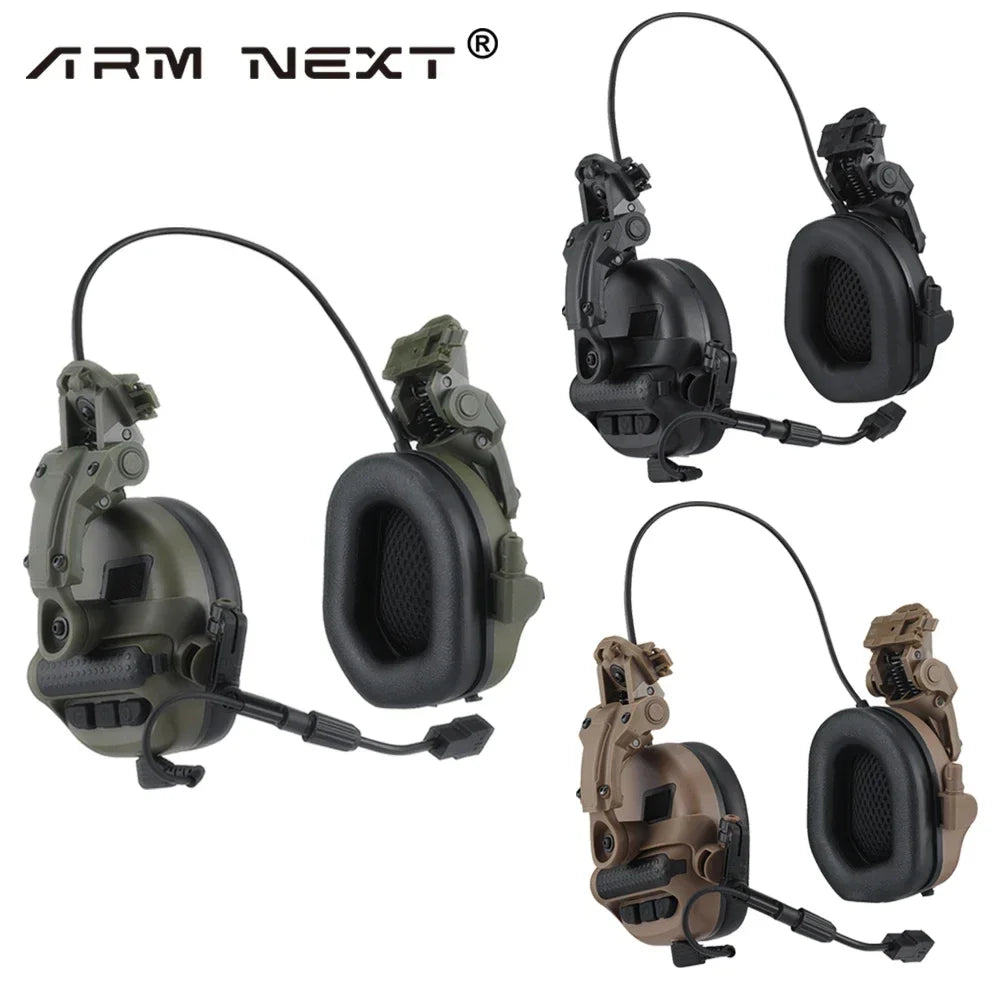 Arm Next Tactical Headset Helmet Version Without Pickup And Active Noise Reduction PTT Shooting Earphone
