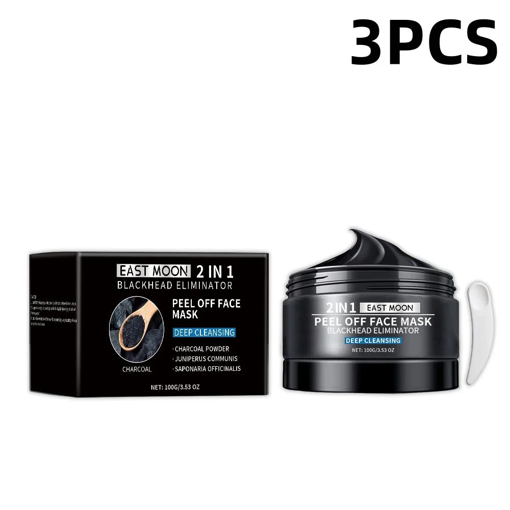 East Moon Bamboo Charcoal Mud Mask For All Skin Types Gentle Exfoliating Blackhead Care Hydrating Revitalizing Facial