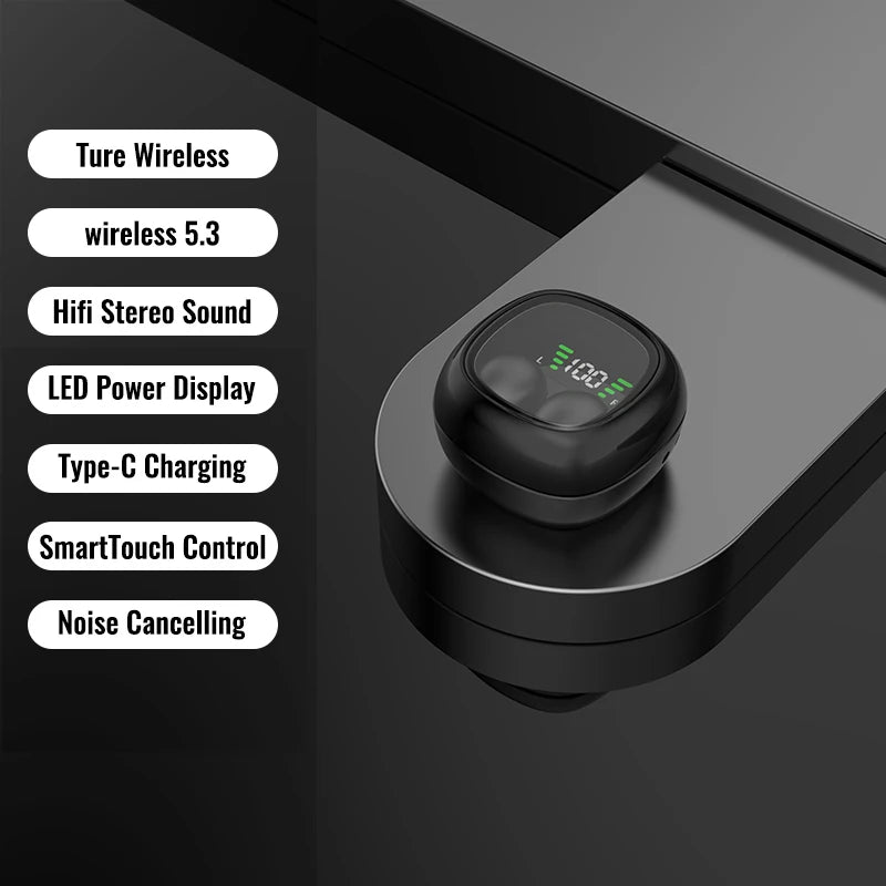 SK TWS Mini Bluetooth Wireless Earphones In-Ear Music Headphones HIFI Stereo Sports Waterproof Earbuds Headset With Mic