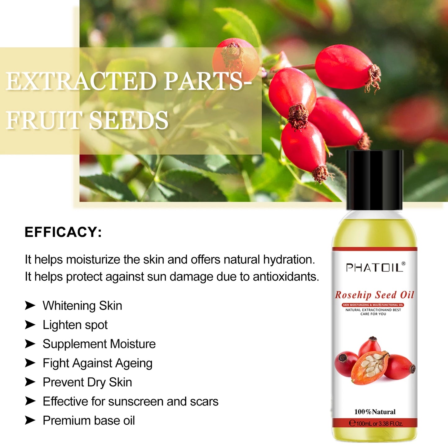 PHATOIL 100ML Copaiba Pure Essential Oils Helichrysum Neroli Australian Tea Tree Lemon Eucalyptus Turmeric Oregano Spearmint Oil