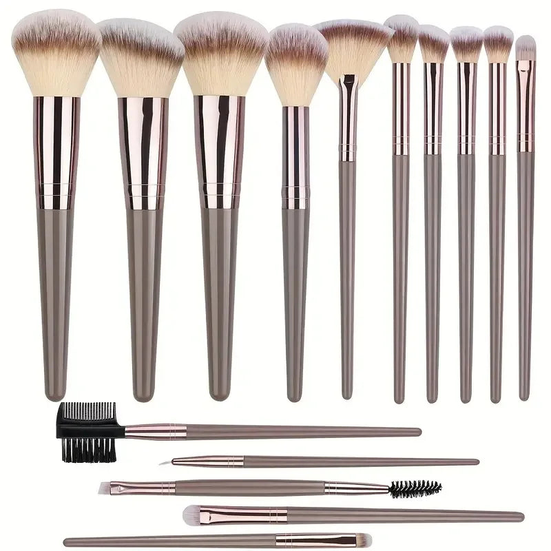 3 To 20 Pcs Premium Makeup Brushes Set Soft Fluffy Synthetic Bristles For Foundation Eyeshadow Blush Kabuki Tools