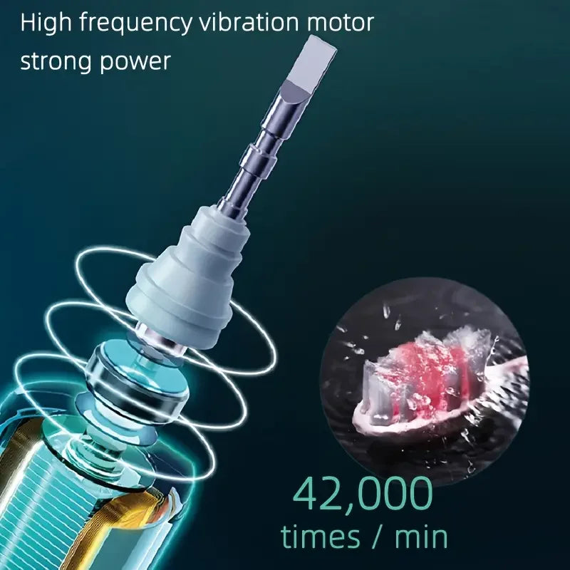 Electric Toothbrush Rotary Cleaning Teeth Brush Waterproof Electronic Tooth Brush and Timer Rechargeable Toothbrush with 10 Head