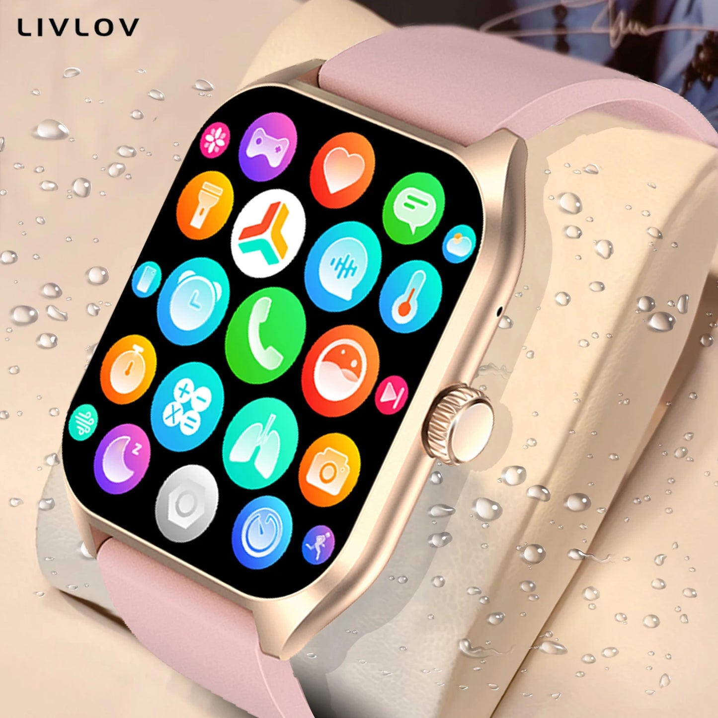 AI Voice Assistant Smartwatch 1.96 Inch Display Activity Tracker With 100 Sports Modes Sleep Tracking Heart Rate Monitor