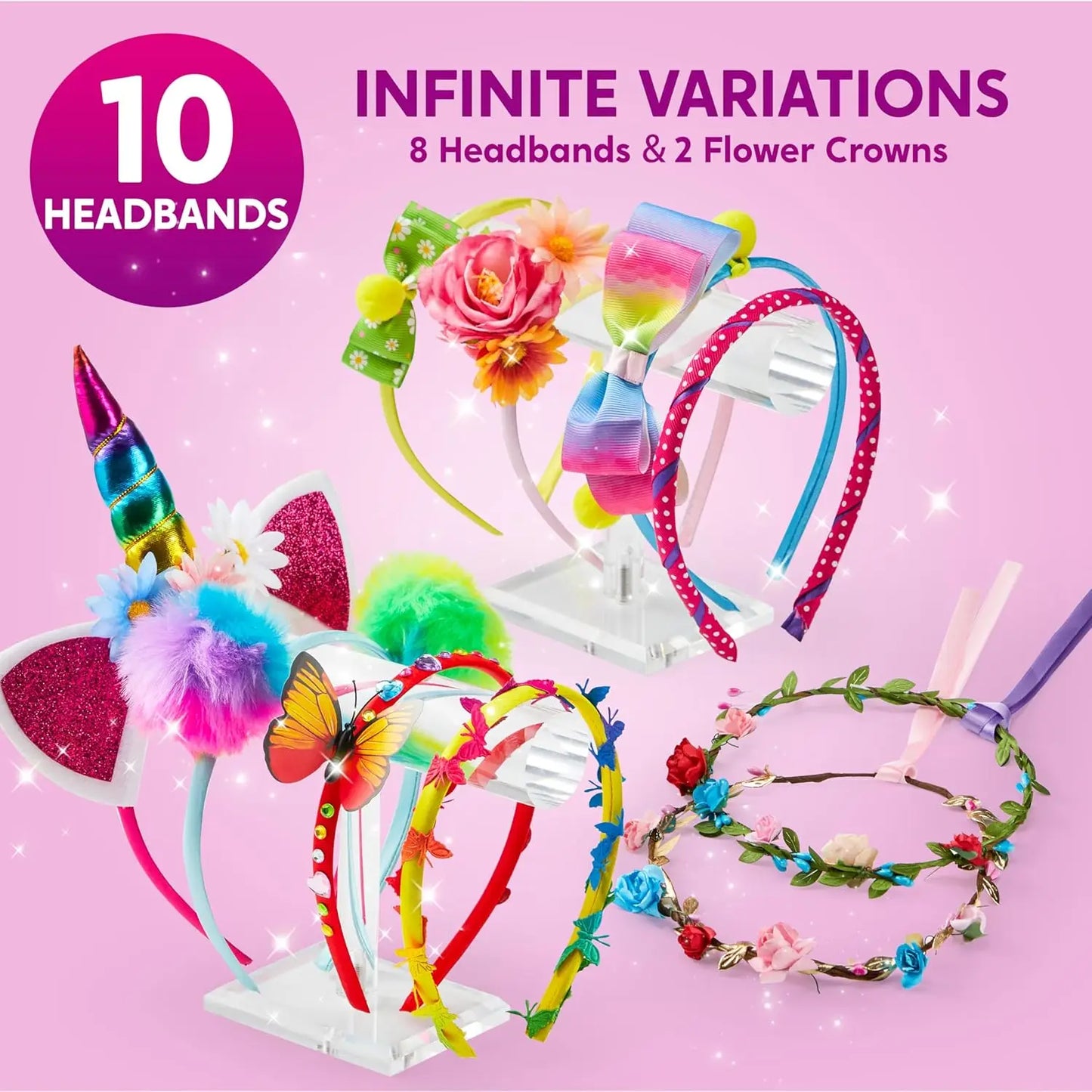 JOYFY Headband Making Kit for Girls Kids Headbands DIY Hair Accessories Make Your Own Hair Accessories for Kid Birthday Gifts