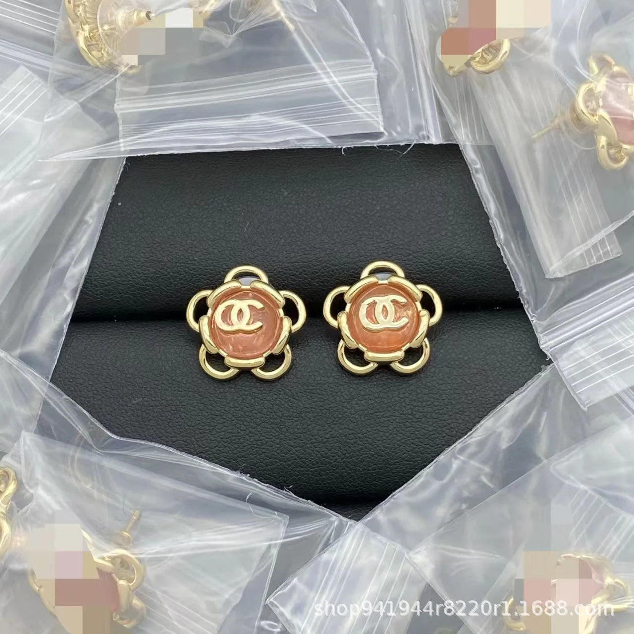 New Love Double Letter Stud Earrings, Fringed Stars Fashion Light Luxury Versatile Same Style