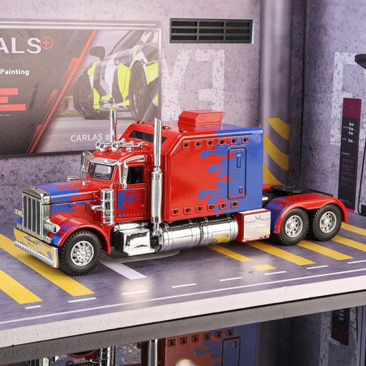 1 24 Peterbilt 389 Diecast Alloy Model Truck With Lighting And Realistic Sound Effects Gift For Boys